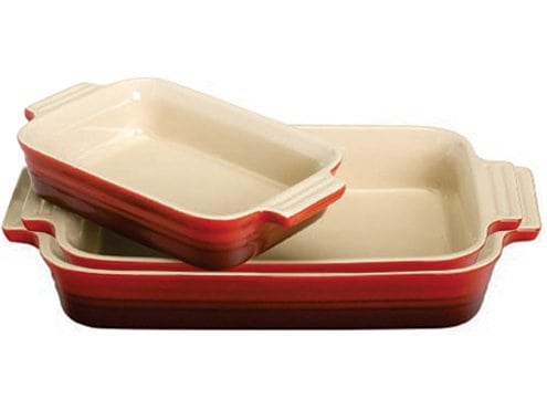 LE CREUSET Stoneware Red Pie pan Bake Dish 9.75x 2 pie pan