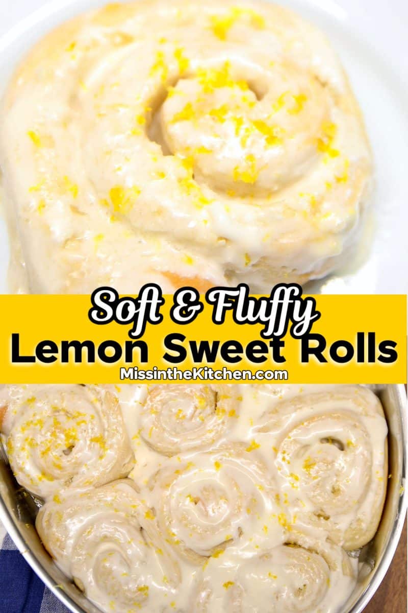 Lemon Sweet Rolls collage - text overlay.