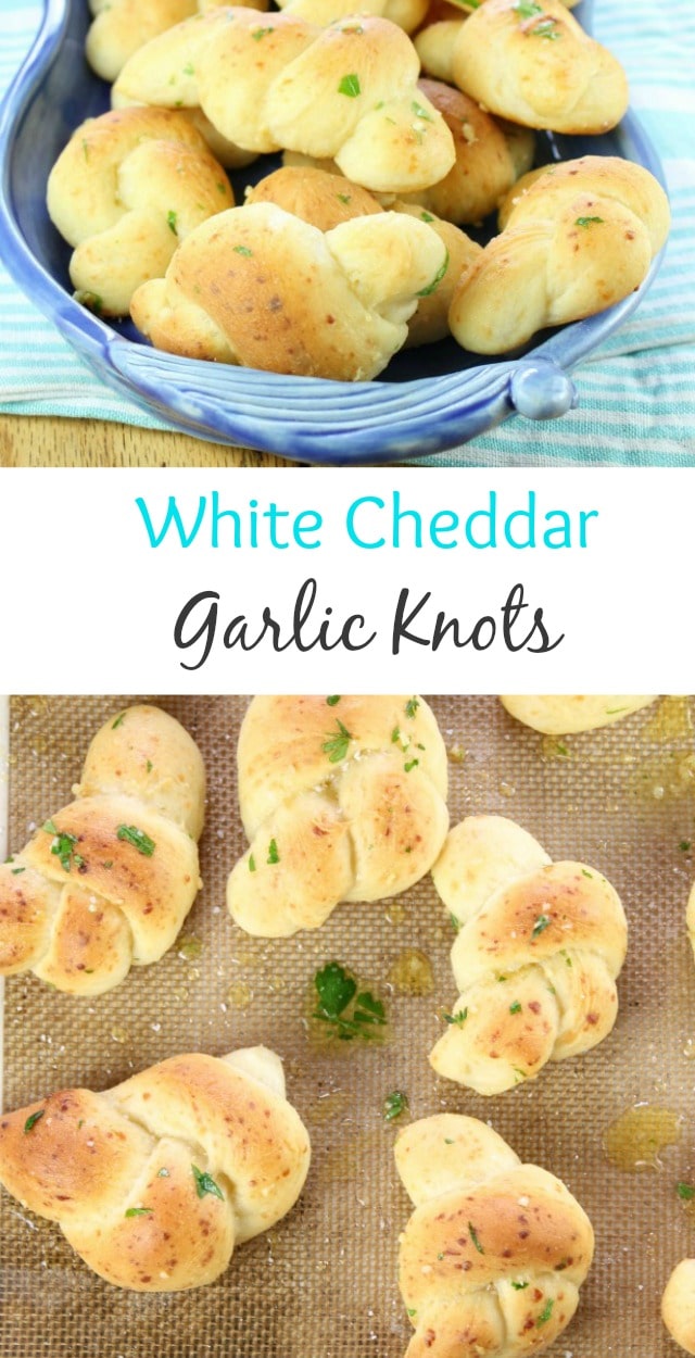 White Cheddar Garlic Knots - Miss in the Kitchen