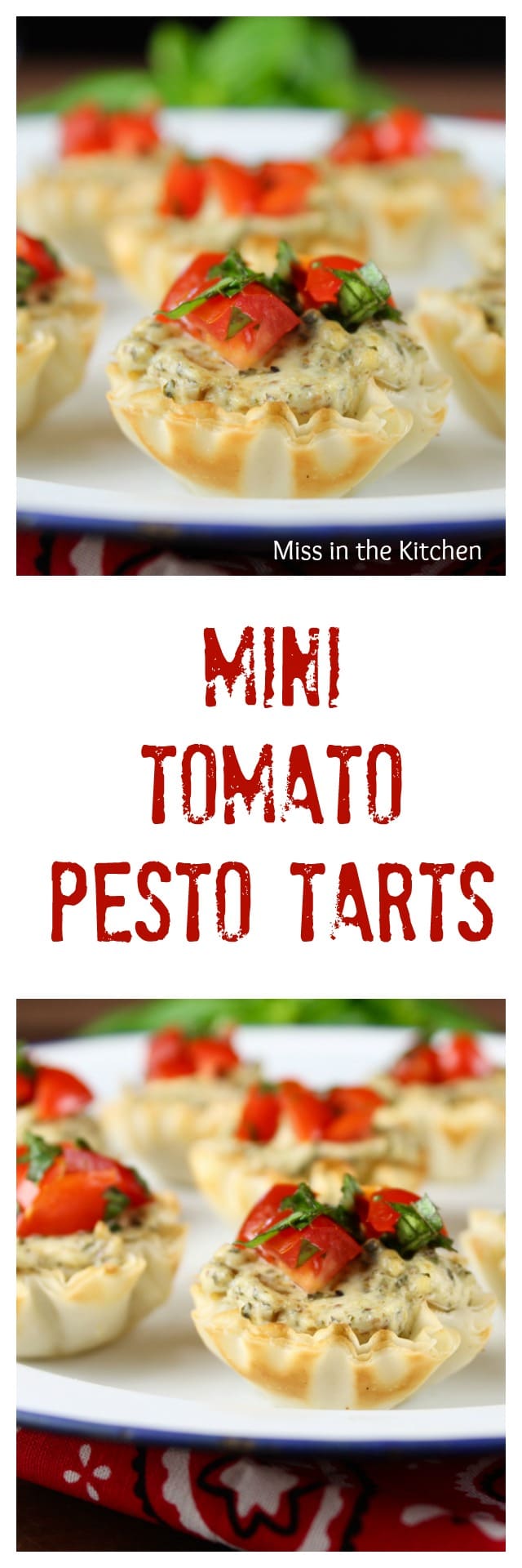 Mini Tomato Pesto Tarts - Miss in the Kitchen