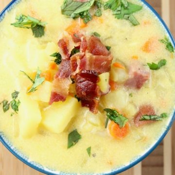 Creamy Ham and Potato Soup {VIDEO} - Miss in the Kitchen