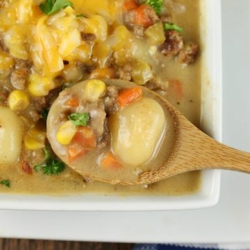 Cheeseburger Gnocchi Soup - Miss in the Kitchen