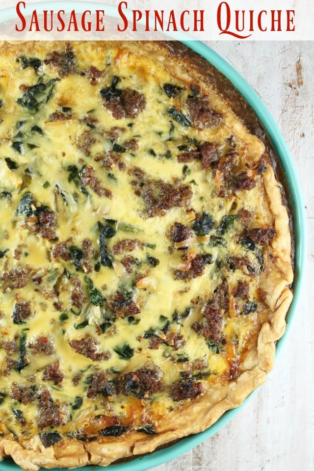 Sausage Spinach Quiche Miss in the Kitchen