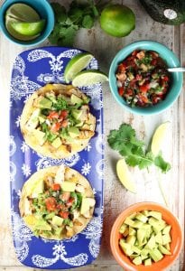 Grilled Chicken Tostadas - Miss In The Kitchen