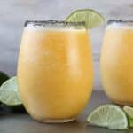 Frozen peach margaritas.