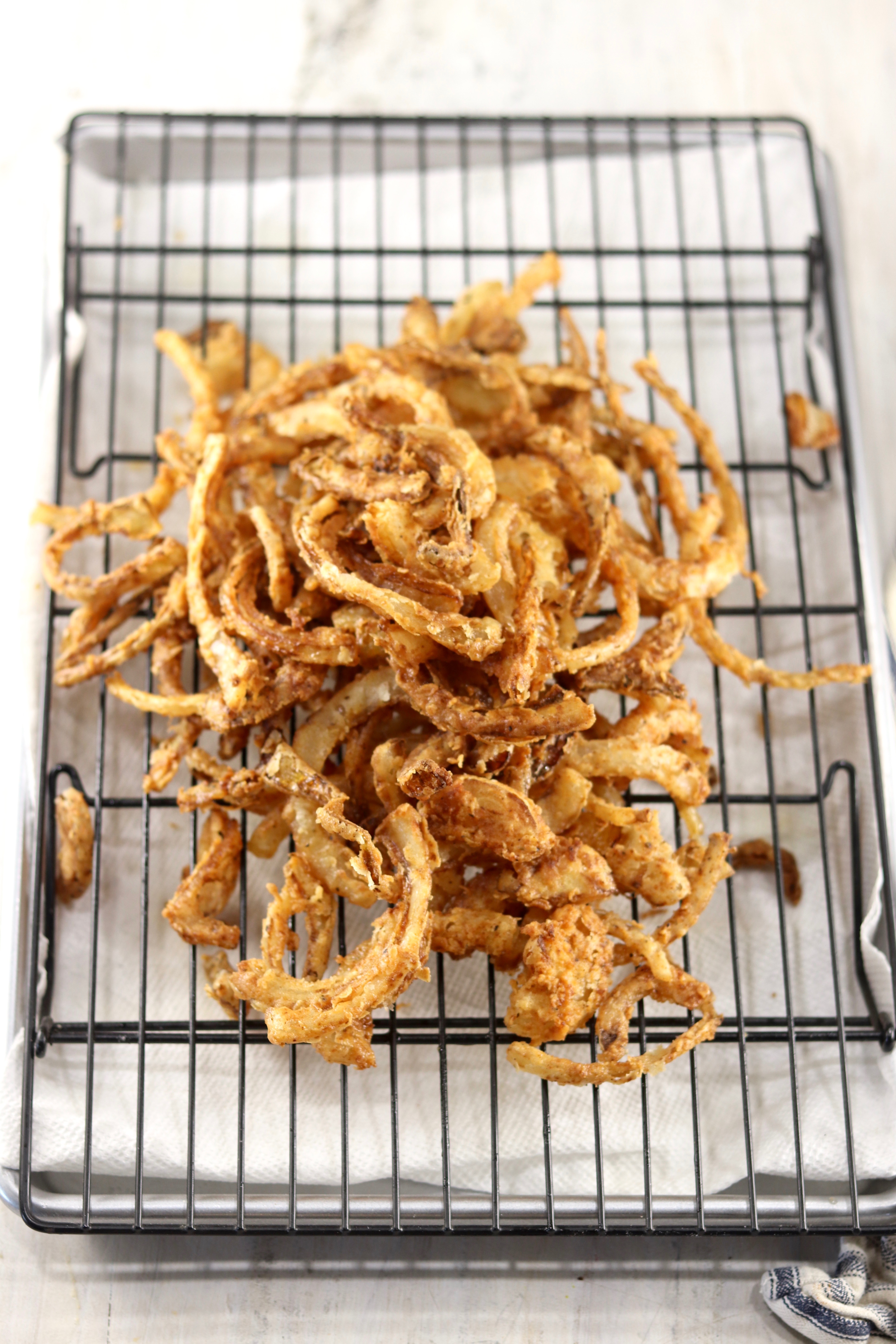 Crispy Fried Onion Strings – Baked by Rachel