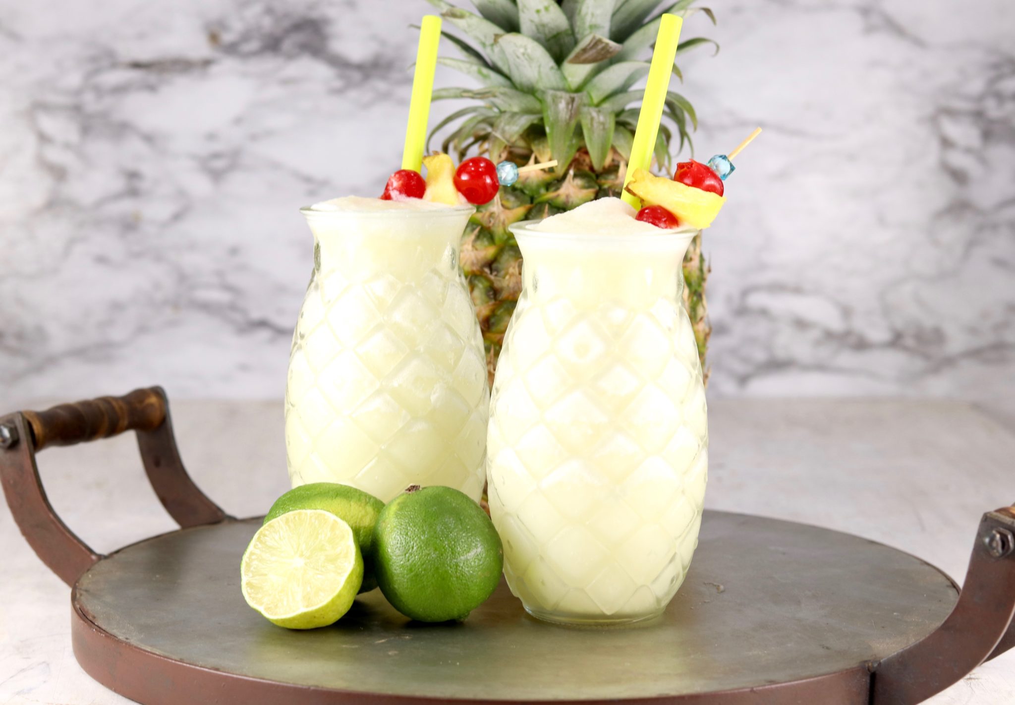 Easy Pina Coladas {Rum Cocktail} - Miss In The Kitchen