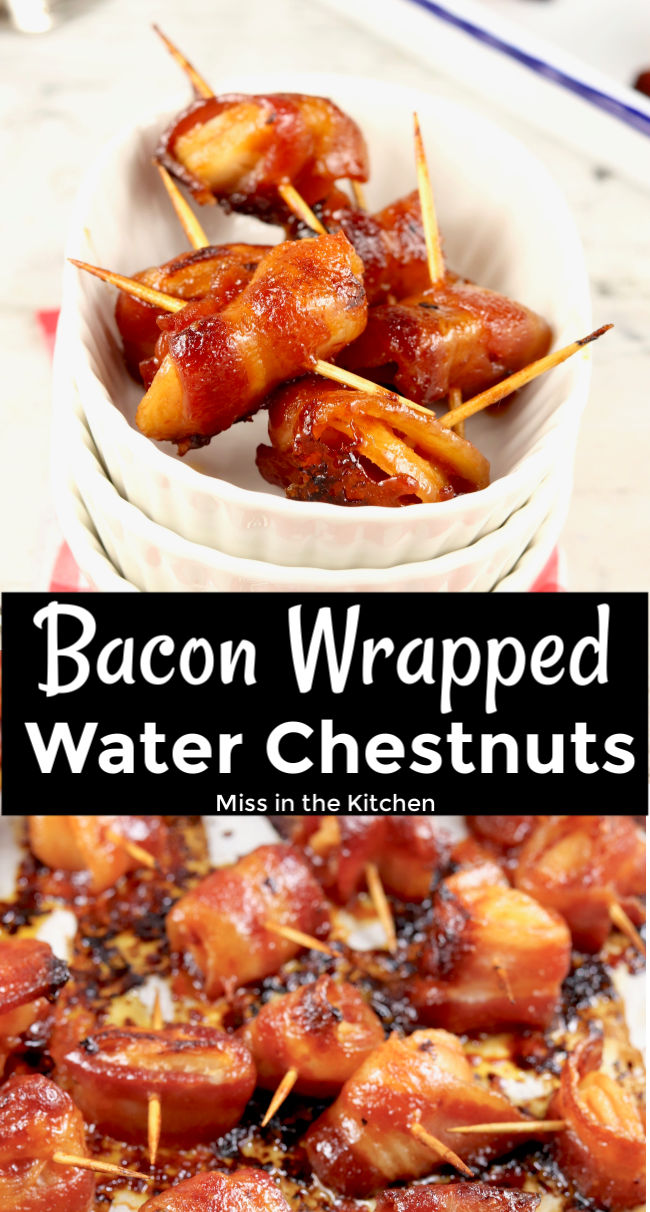 Bacon Wrapped Water Chestnuts {3 Ingredients} - Miss in the Kitchen
