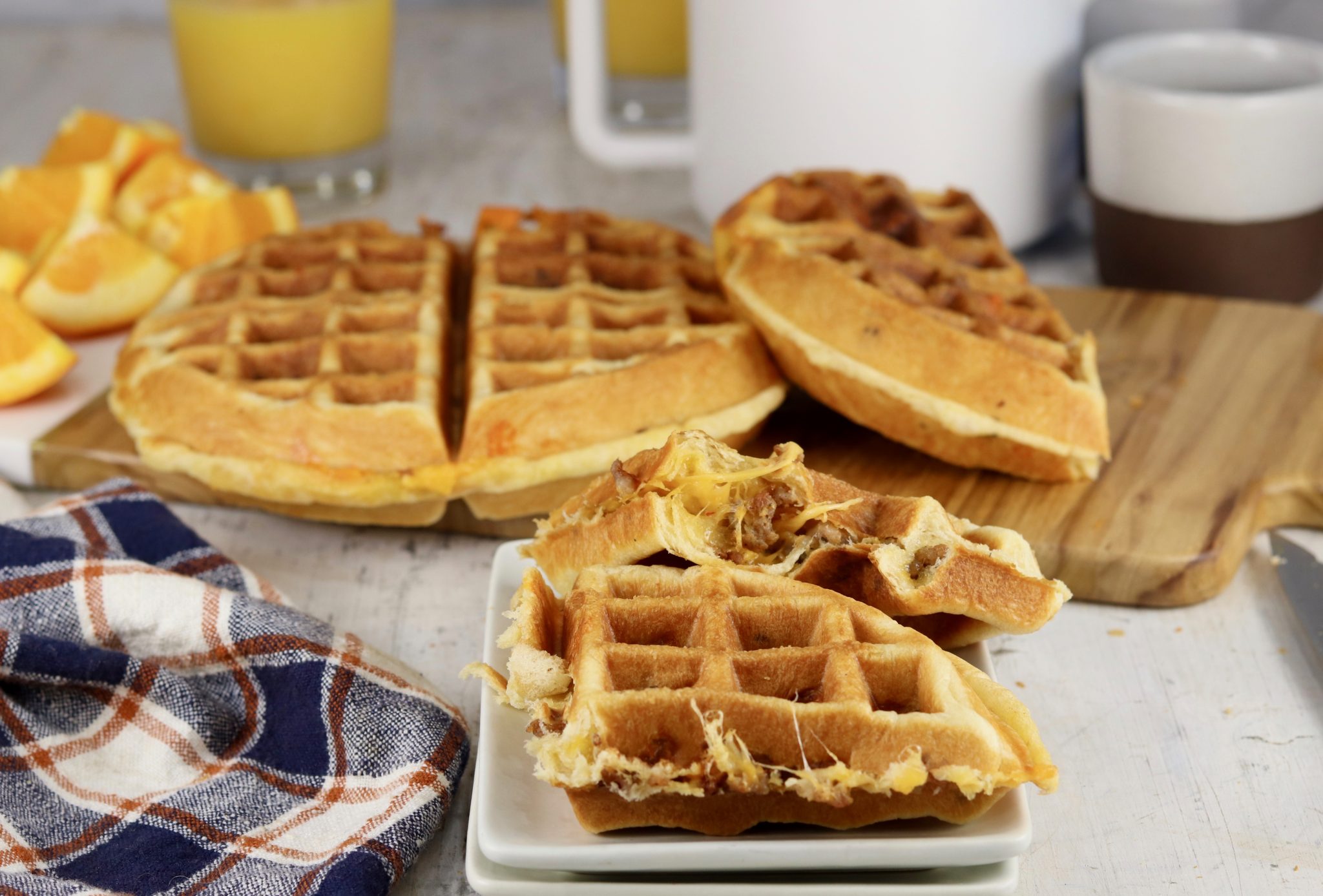 Stuffed Waffles (Made With Biscuits)