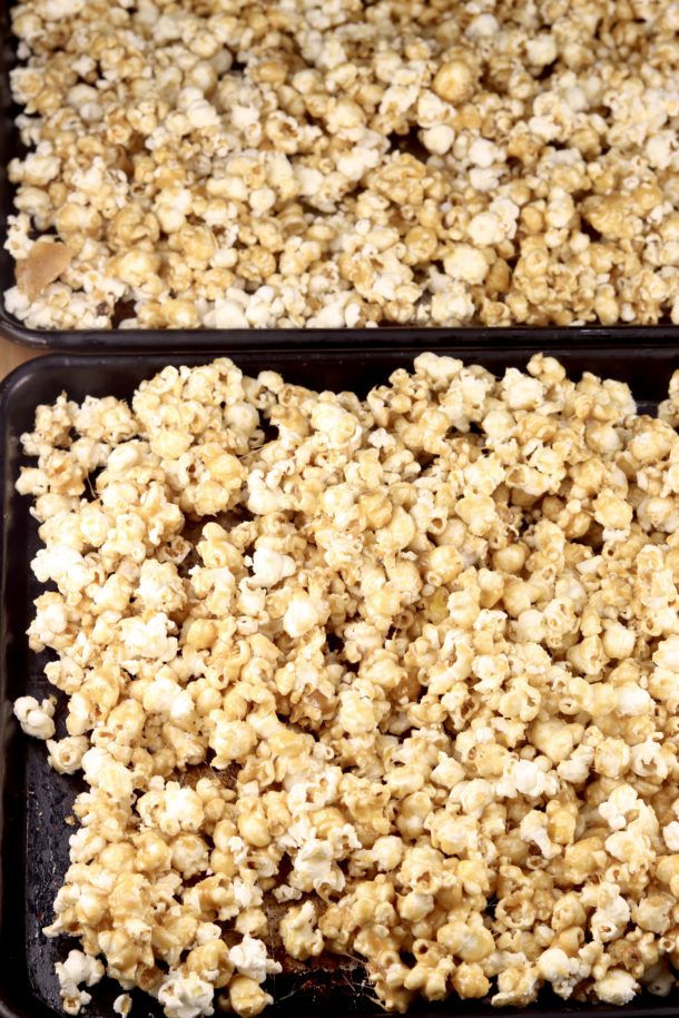 Homemade Caramel Popcorn {Crunchy Recipe} - Miss in the Kitchen