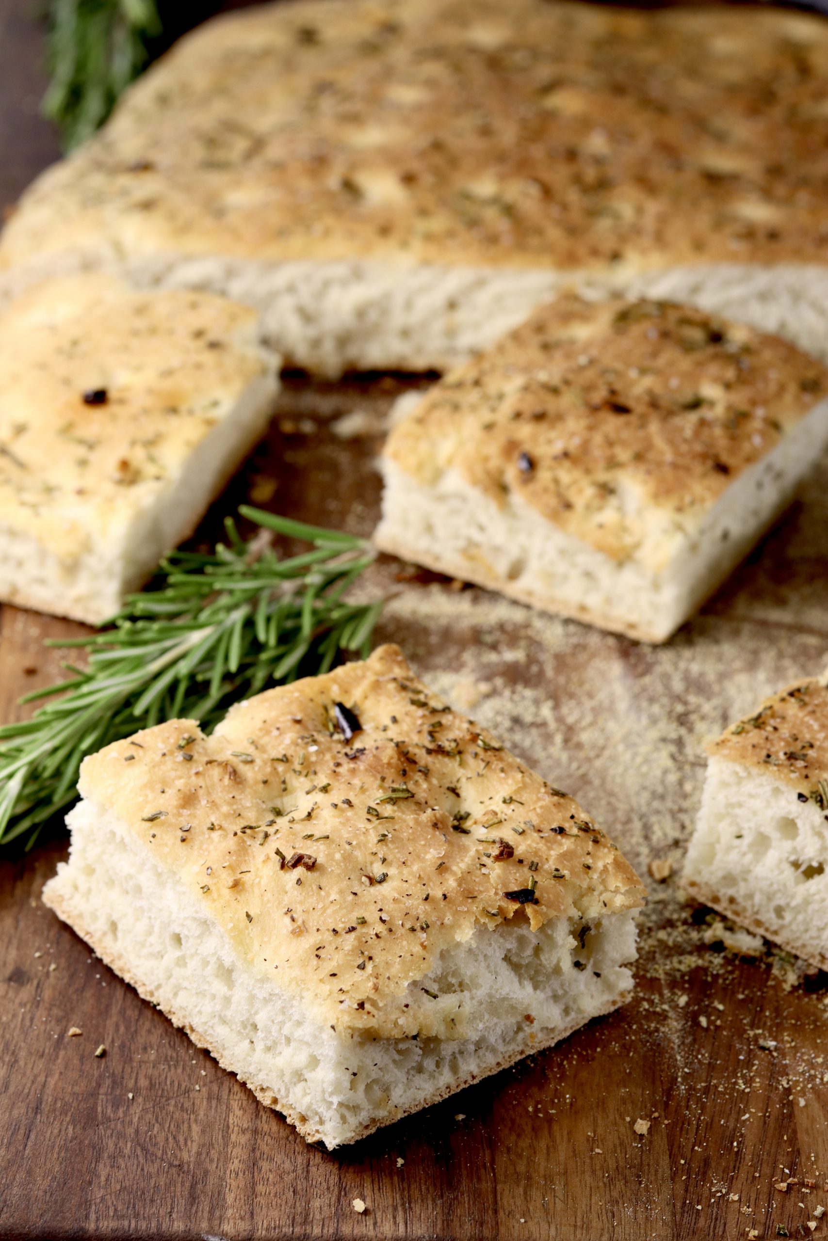 Rosemary Focaccia Bread {Quick Recipe} - Miss In The Kitchen