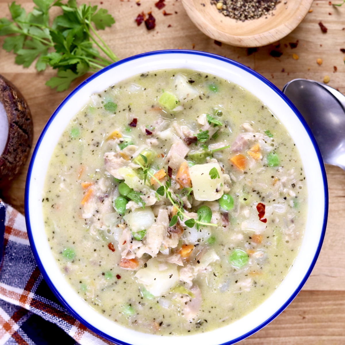 Chicken Pot Pie Soup • Salt & Lavender