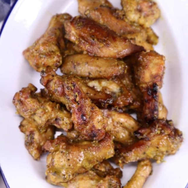 Mustard BBQ Chicken Wings {Grill or Oven} - Miss in the Kitchen