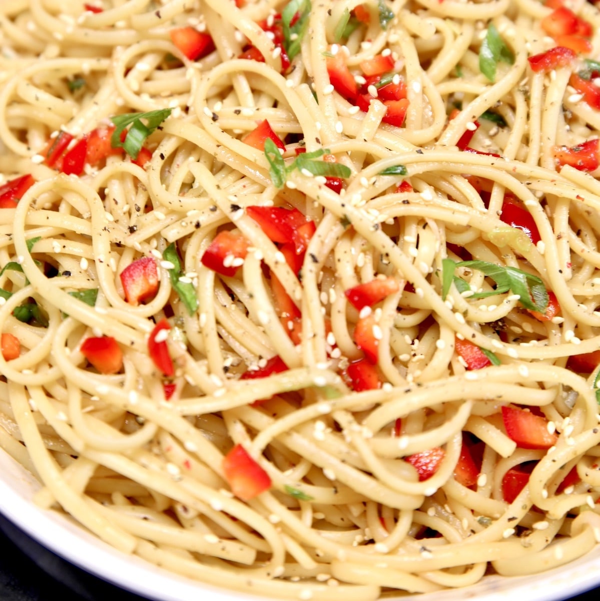 Angel hair pasta with garlic, oil and chilli