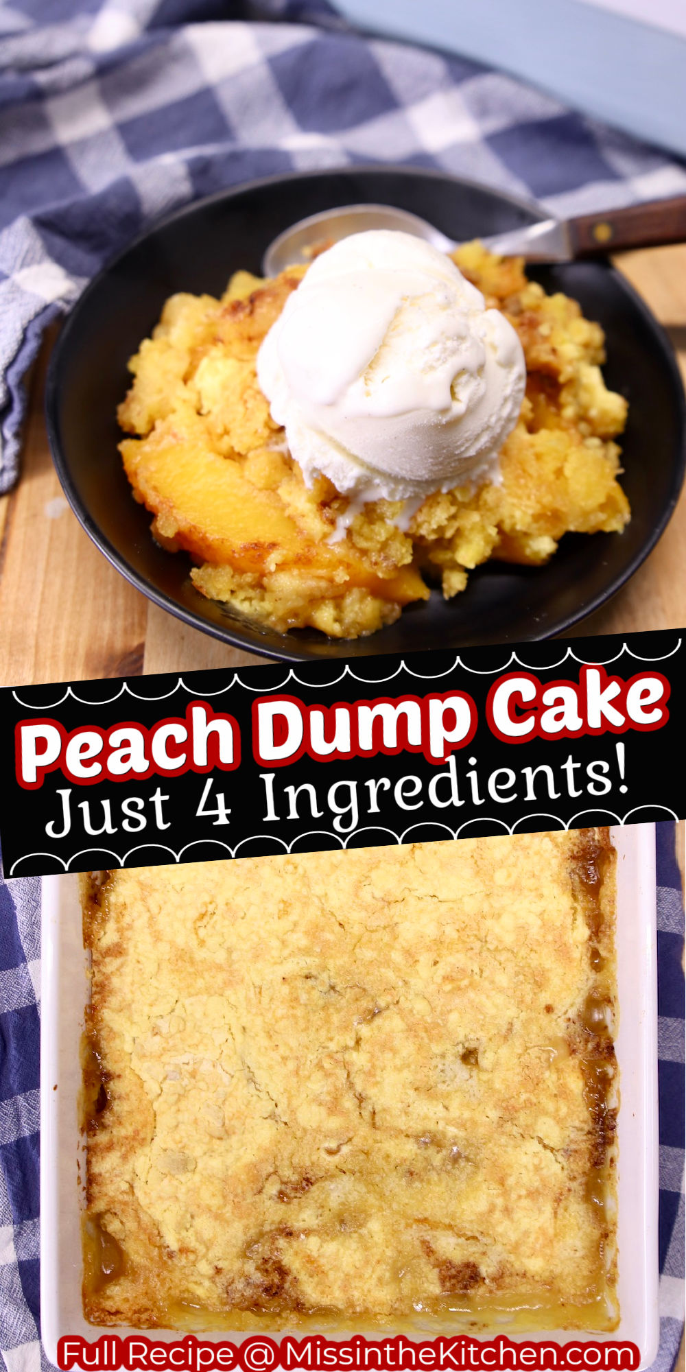 Easy Peach Dump Cake Recipe - Miss in the Kitchen