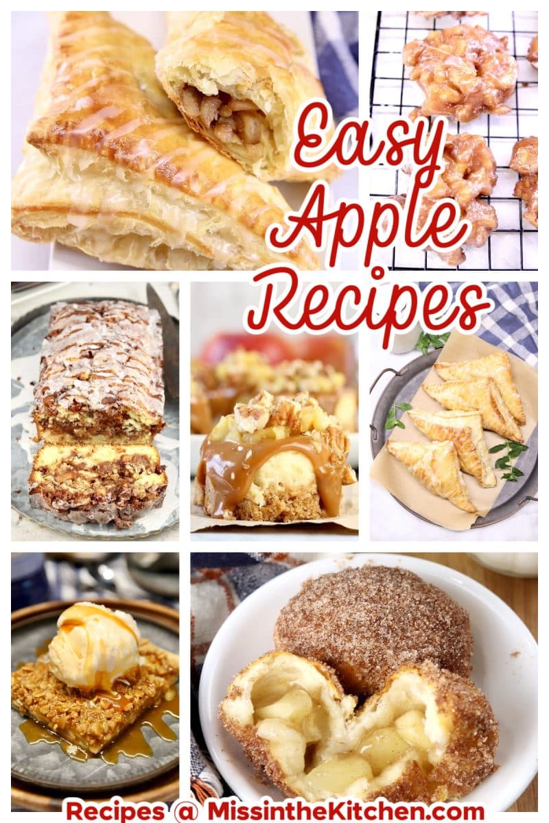 Easy apple recipes collage.