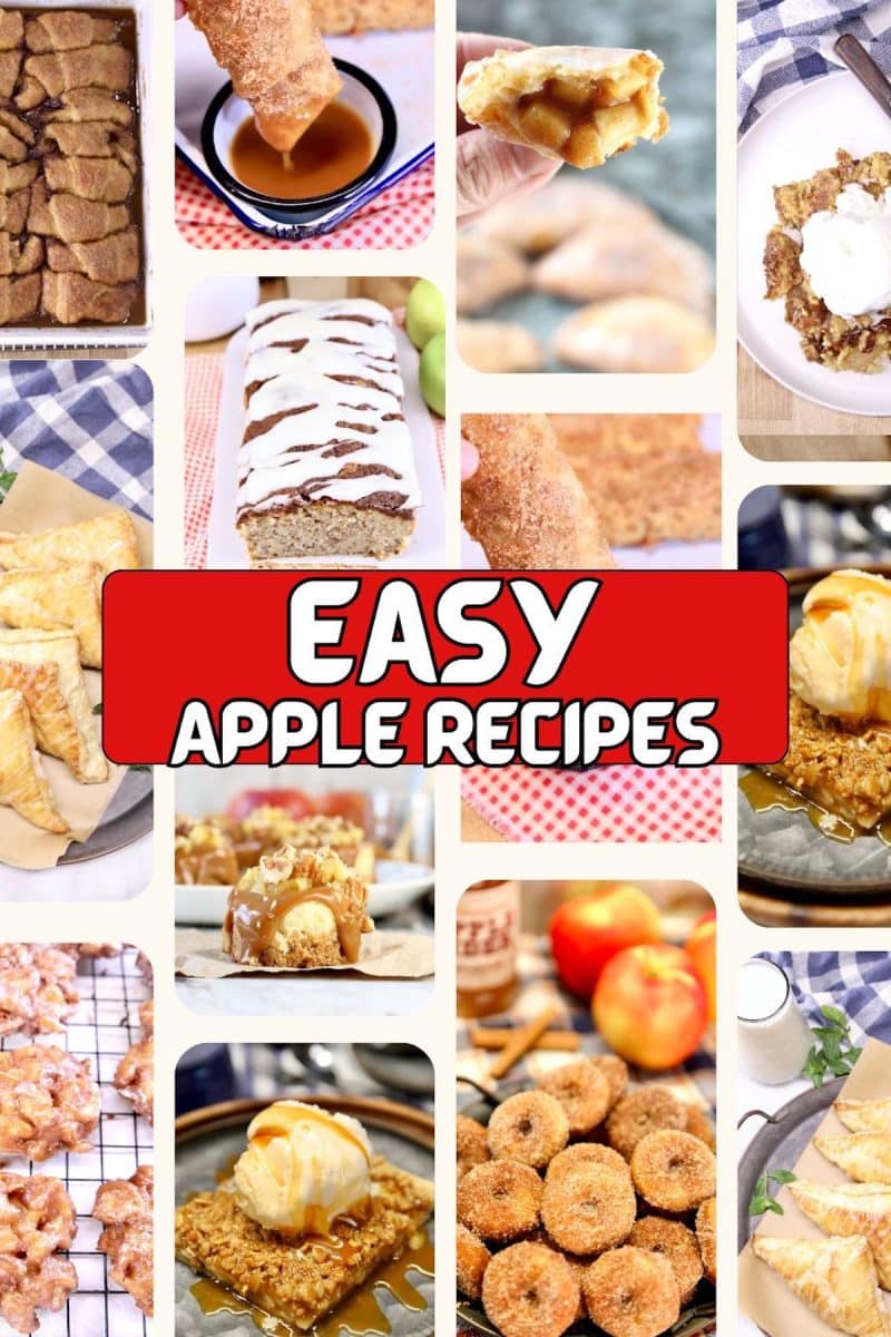 Collage of apple recipes - text overlay banner.