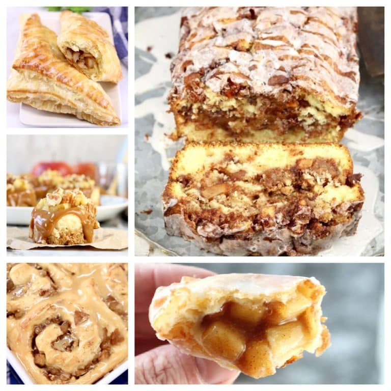 Collage of apple recipes.