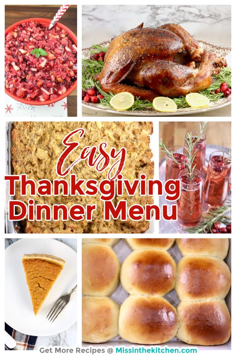 Thanksgiving dinner collage - text overlay.