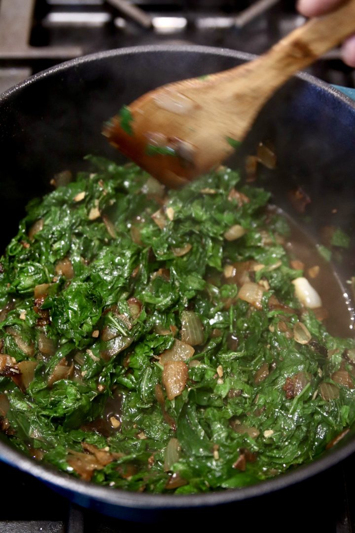 Turnip Greens with Bacon - Miss in the Kitchen