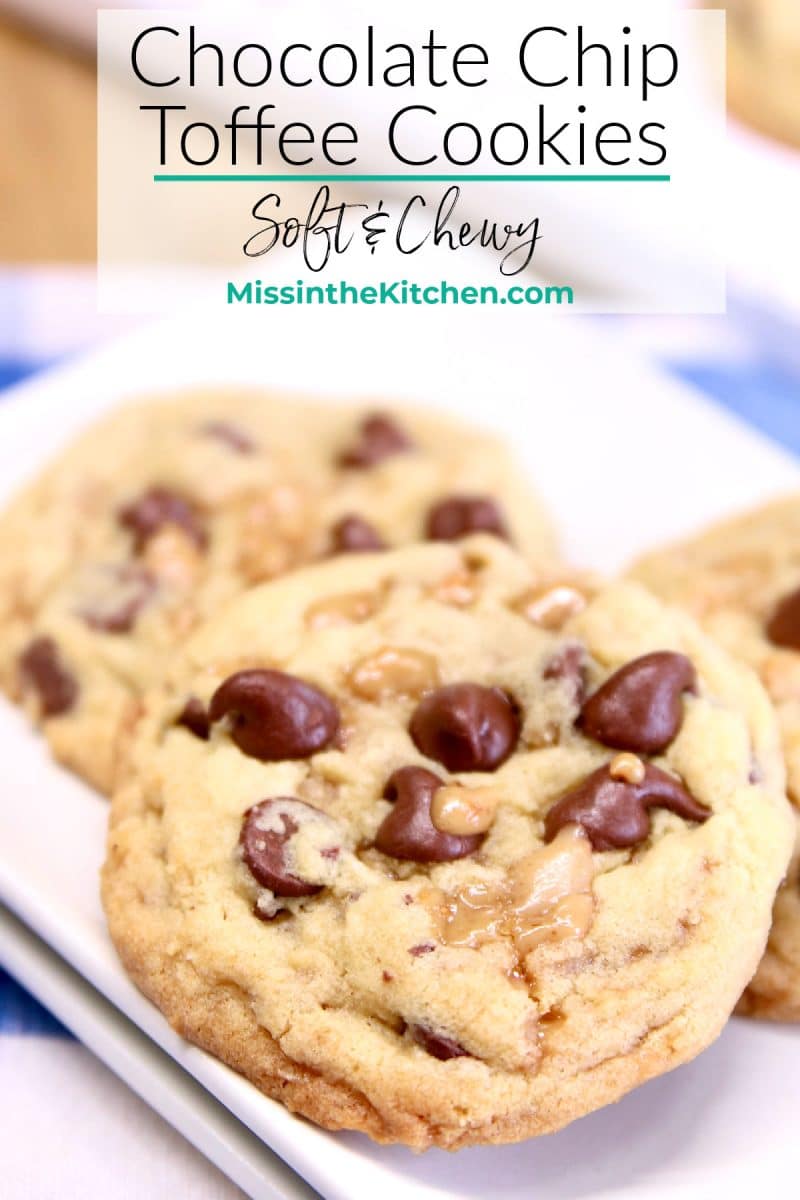 Toffee Chocolate Chip Cookies • Craving Some Creativity