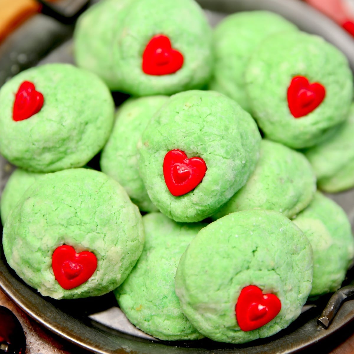 No Bake Grinch Cookies