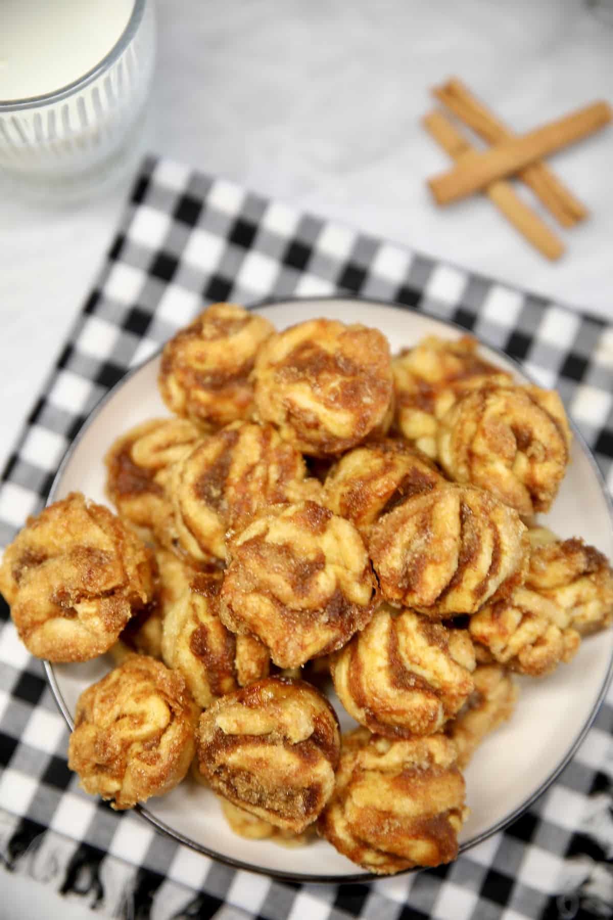 Bowl of mini cruffins.