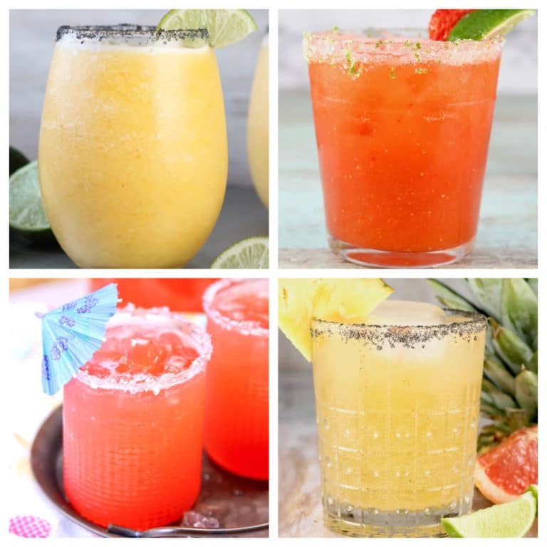 Collage of tequila cocktails.