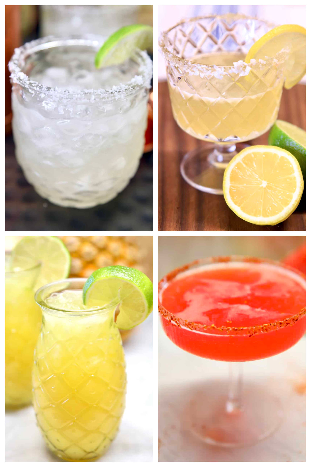 Tequila drinks collage.