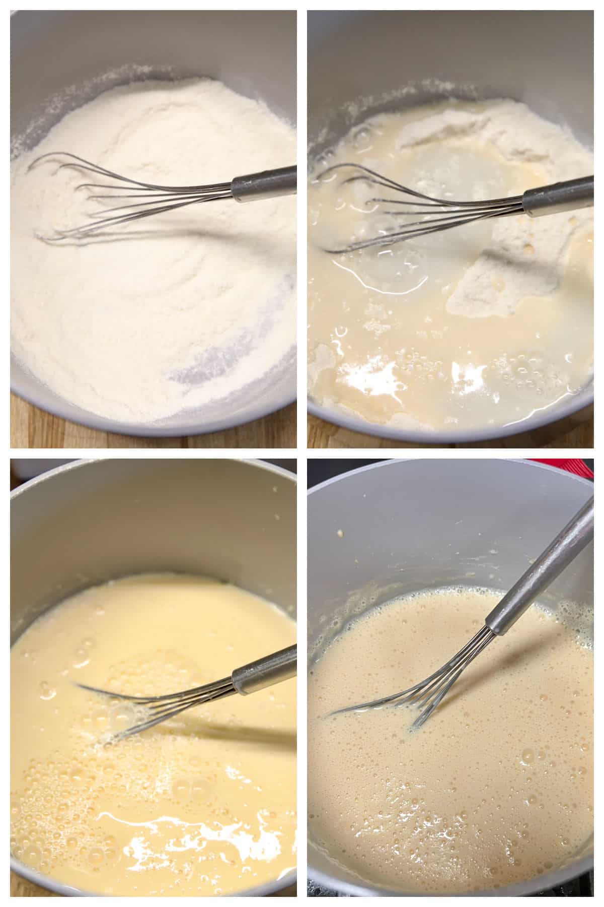 Collage: Make cheese sauce appetizer.