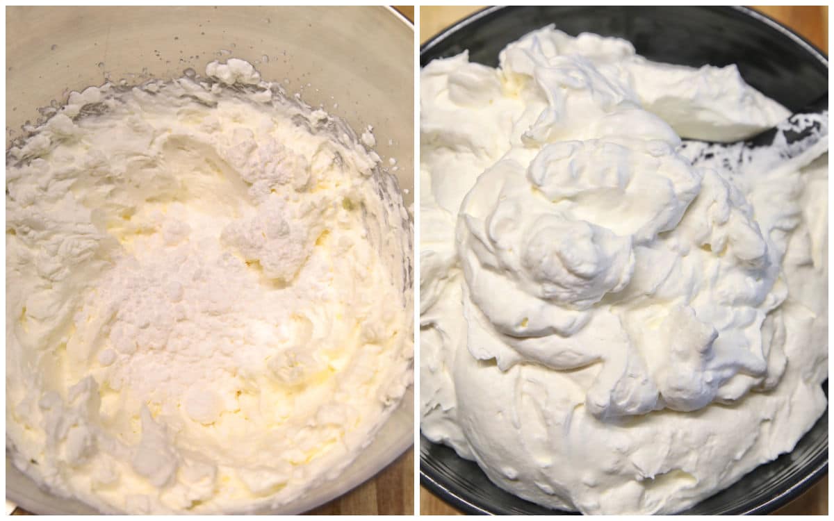 Sugar free whipped cream collage.