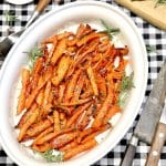 Platter of glazed carrots.